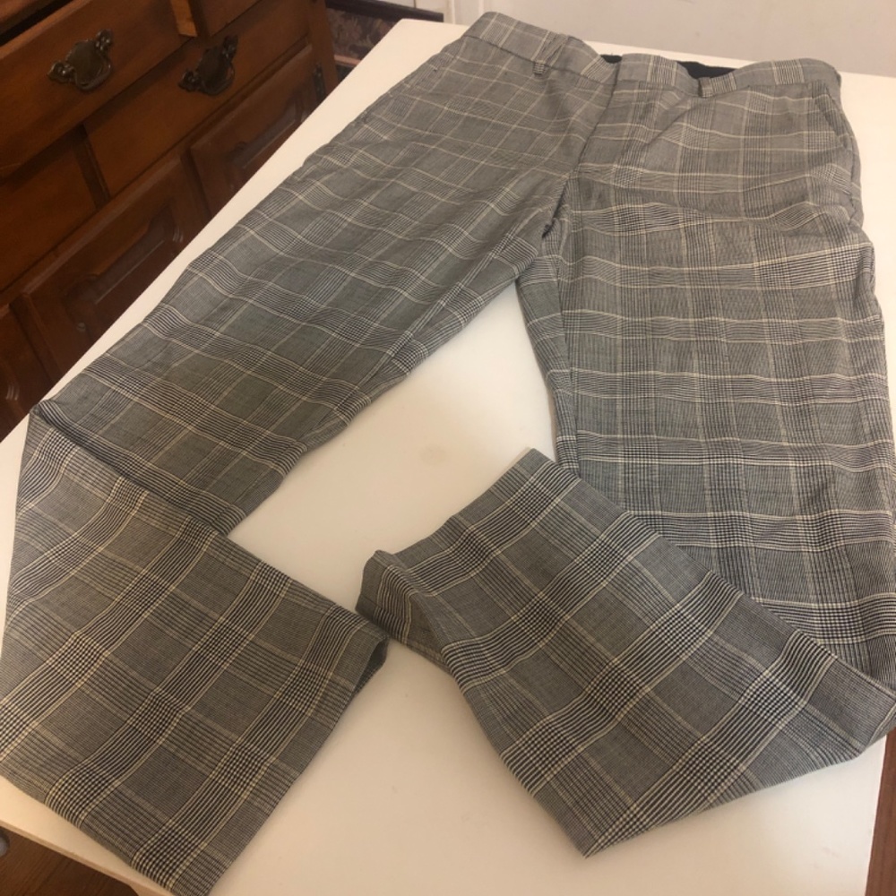 J Crew houndstooth dress pants in cream and black